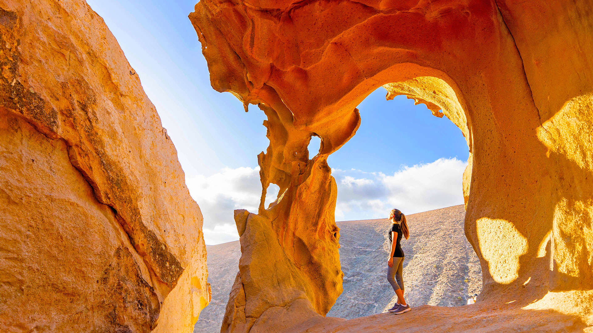 1920X1080 Fuerteventure Natural Arch Of Arco De Las Penitas