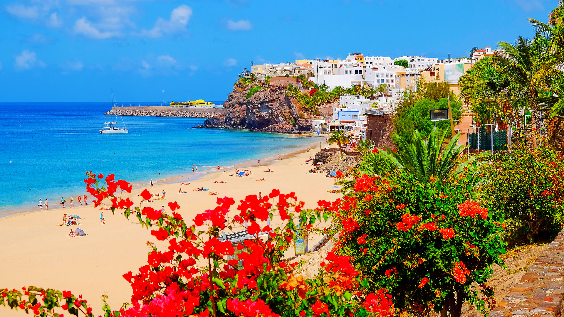 1920X1080 Fuerteventura Playa De Morro Jable.