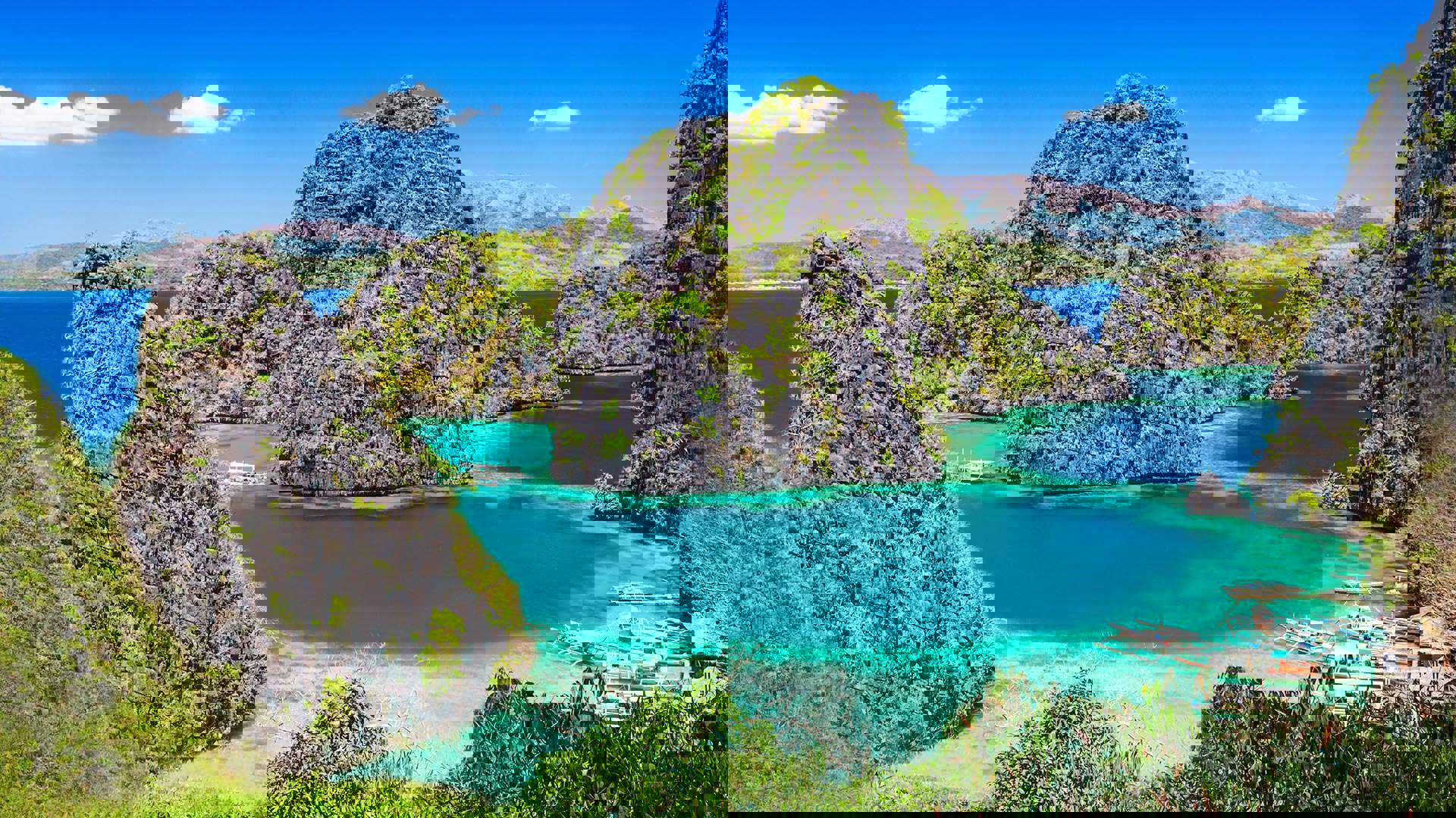 1920X1080 Coron Lagoon Palawan Fillippinerne