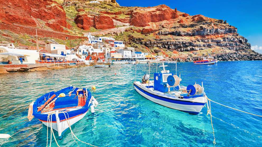 1920X1080 Santorini Oia Havn