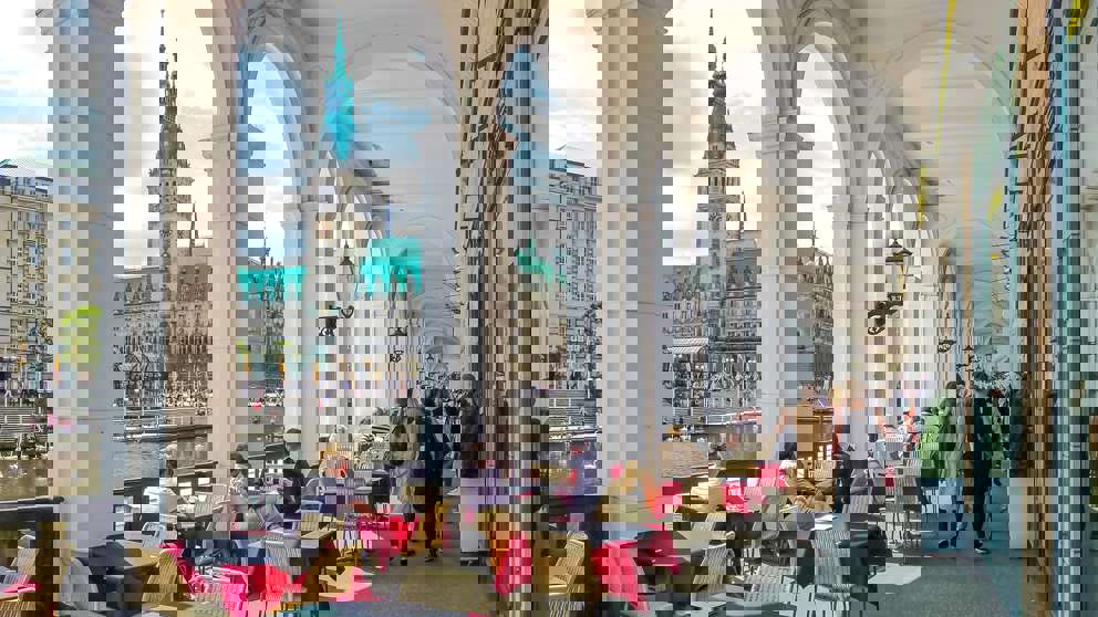 Hamborg Rathaus Arkade