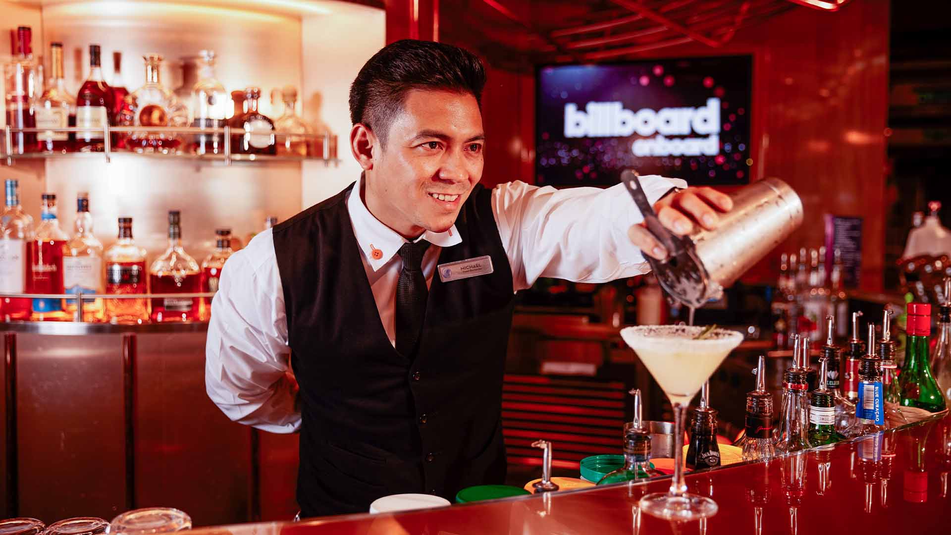 1920X1080 Holland America Line Billborad Bar Bartender