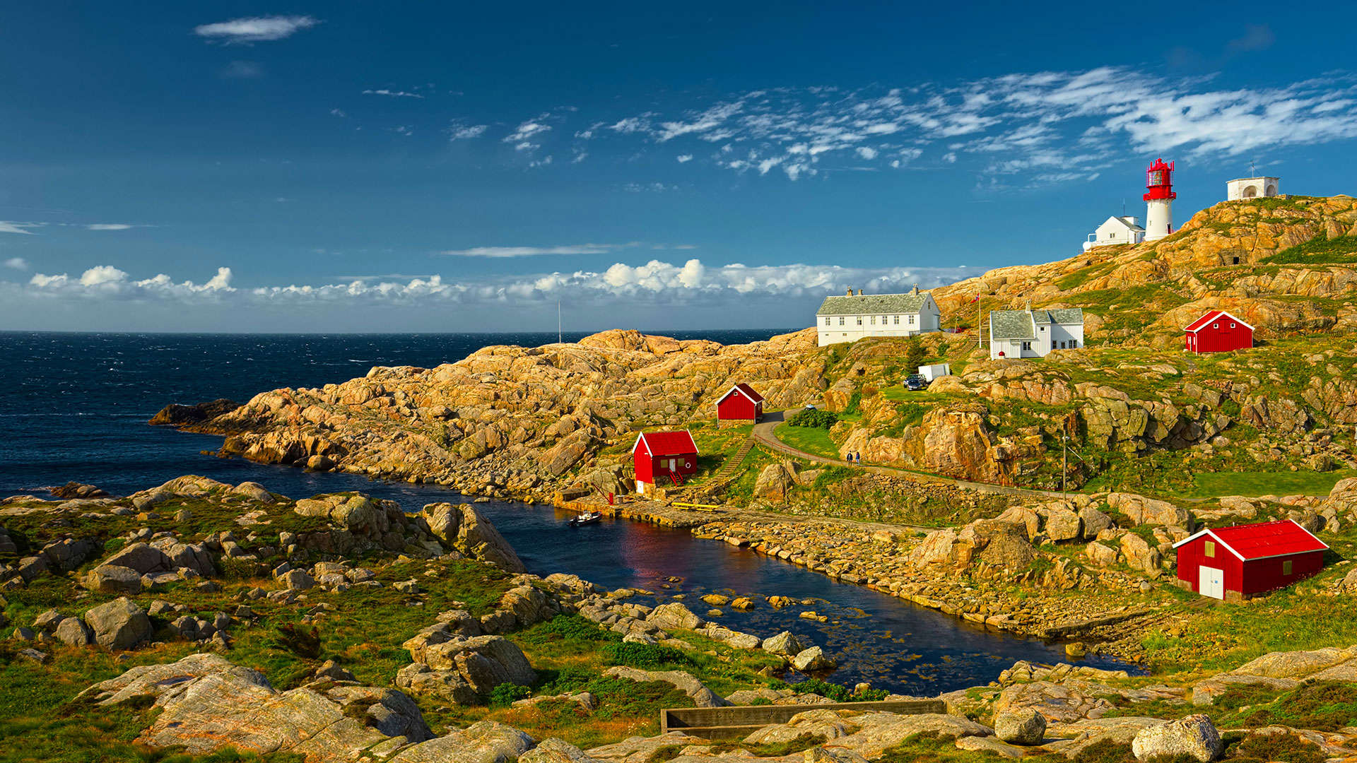 1920X1080 Lyngdal Rocky Sea Coast Lindesnes Fyr