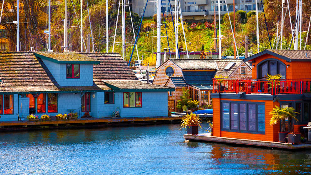 1920X1080 Husbåde Hjem På Lake Union