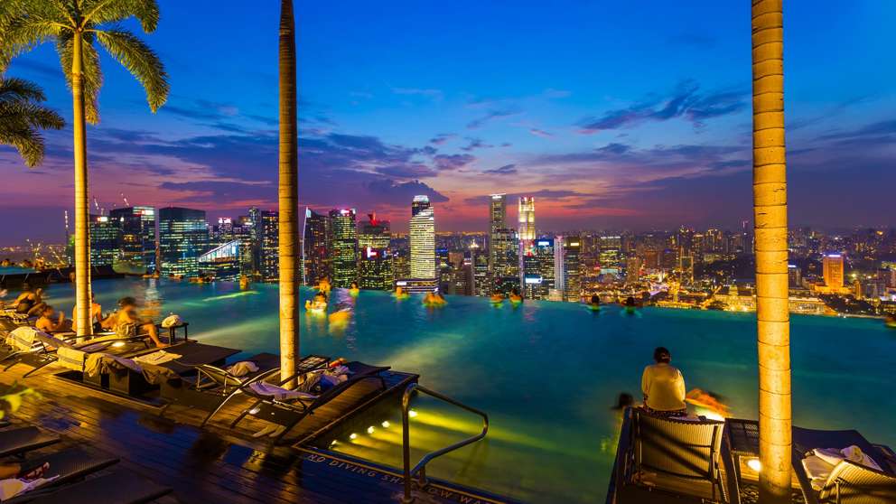 1920X1080 Singapore Udsigt Fra Marina Bay Sands