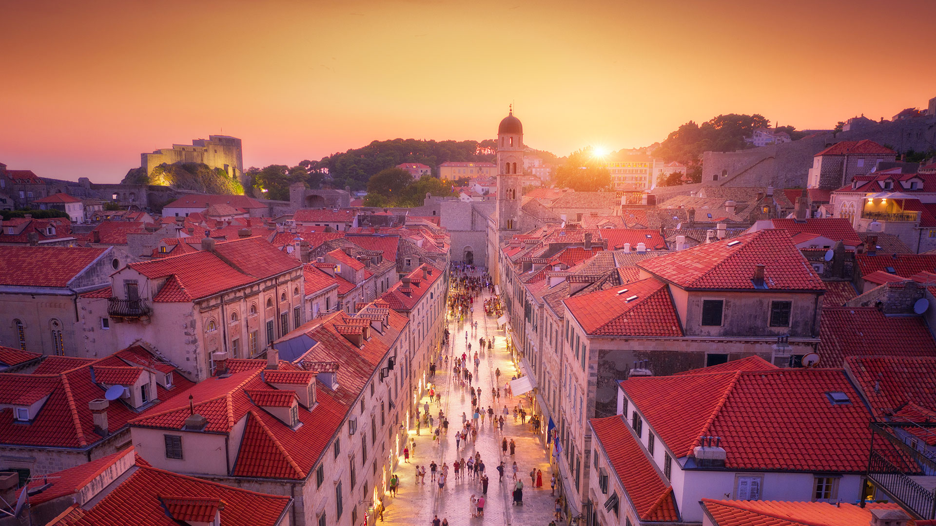 Dubrovnik Sunset Stradun