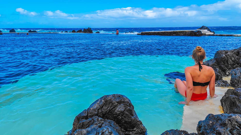 1920X1080 Porto Moniz Lavapools Girl