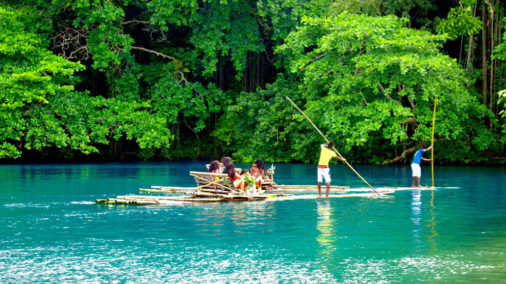1920X1080 Jamaica Rafting Down Blue Lagoon