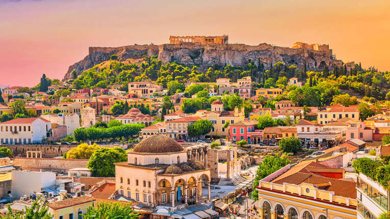 Fly til Athen. Check-in på hotel