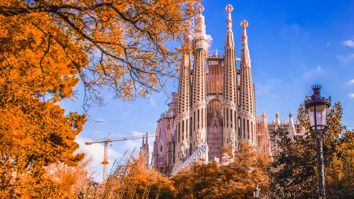 Barcelona La Sagrada Efteraar