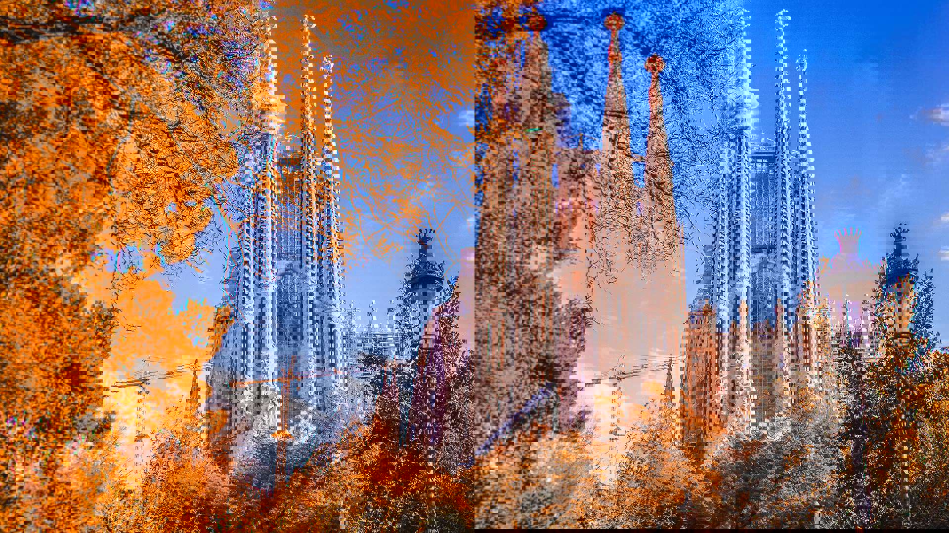 Barcelona La Sagrada Efteraar