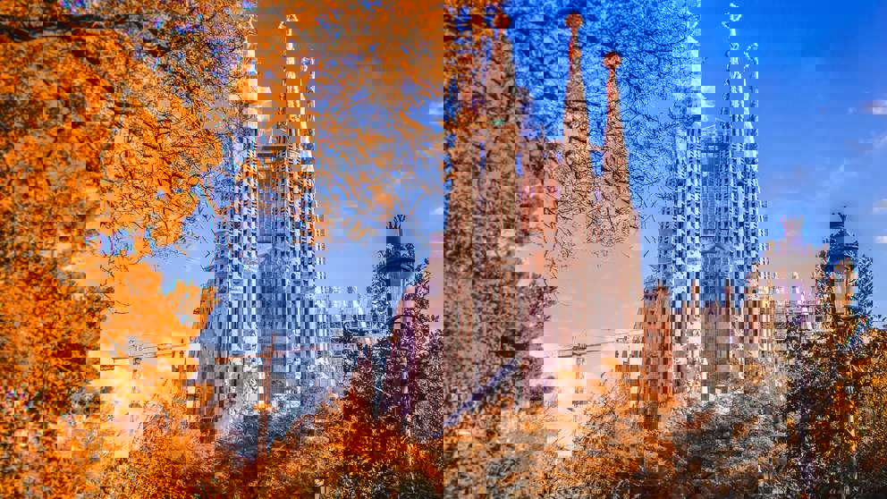 Barcelona La Sagrada Efteraar