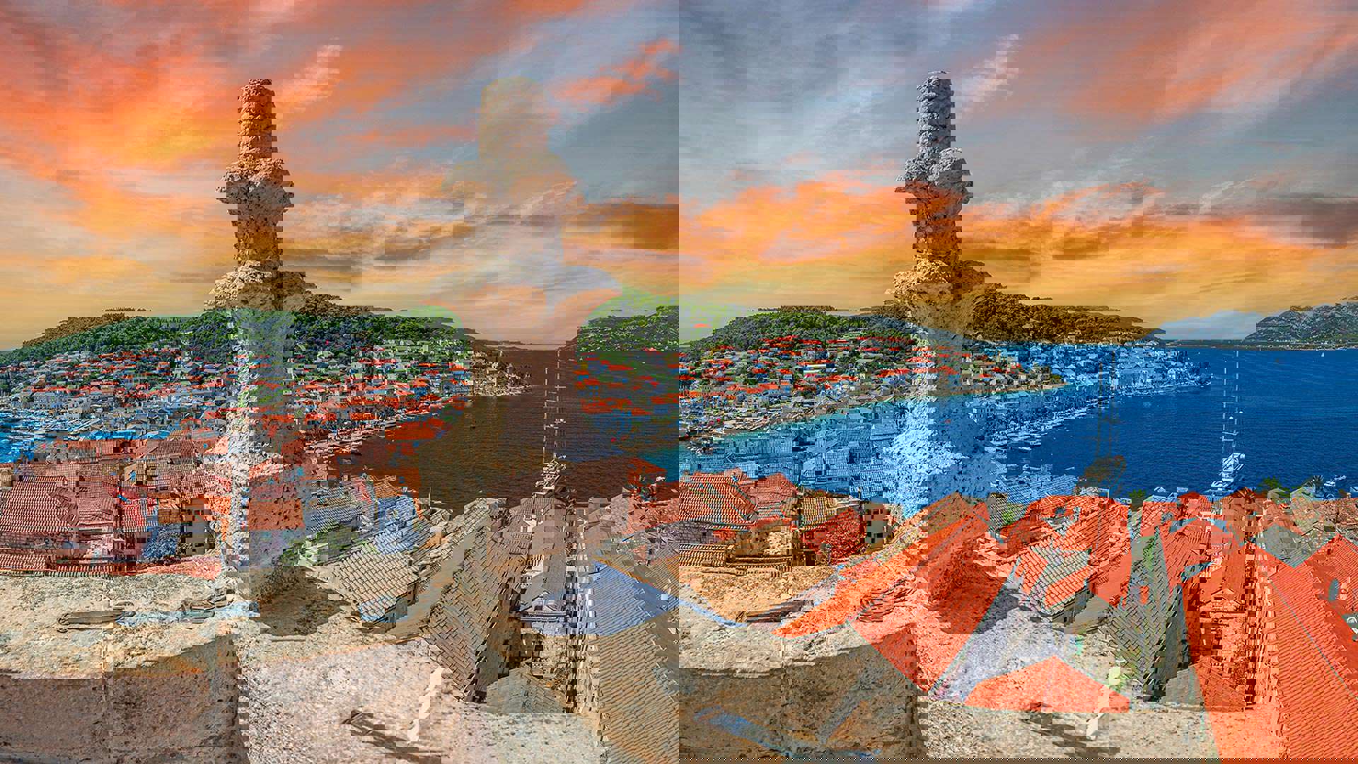 1920X1080 Korcula Harbour