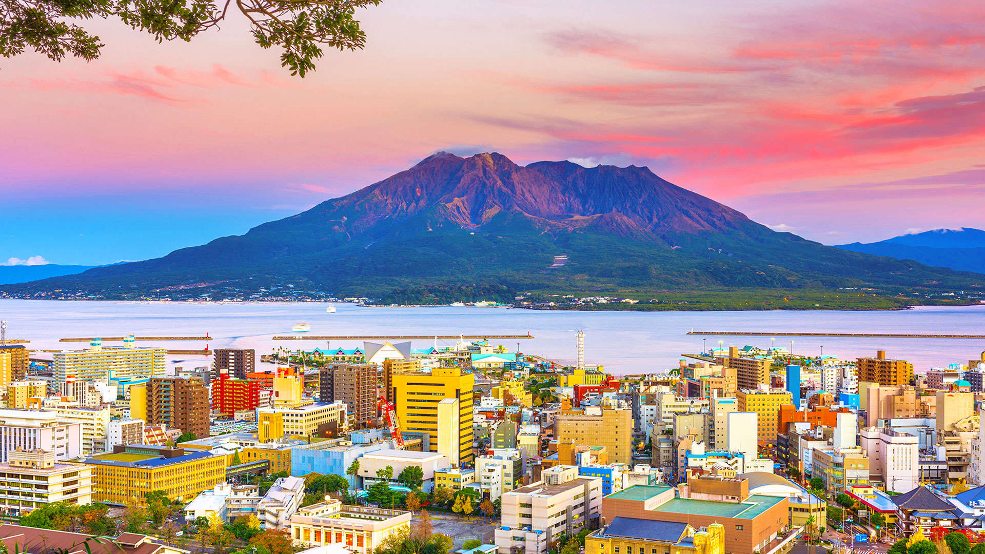 1920X1080 Kagoshima Skyline With Sakurajima