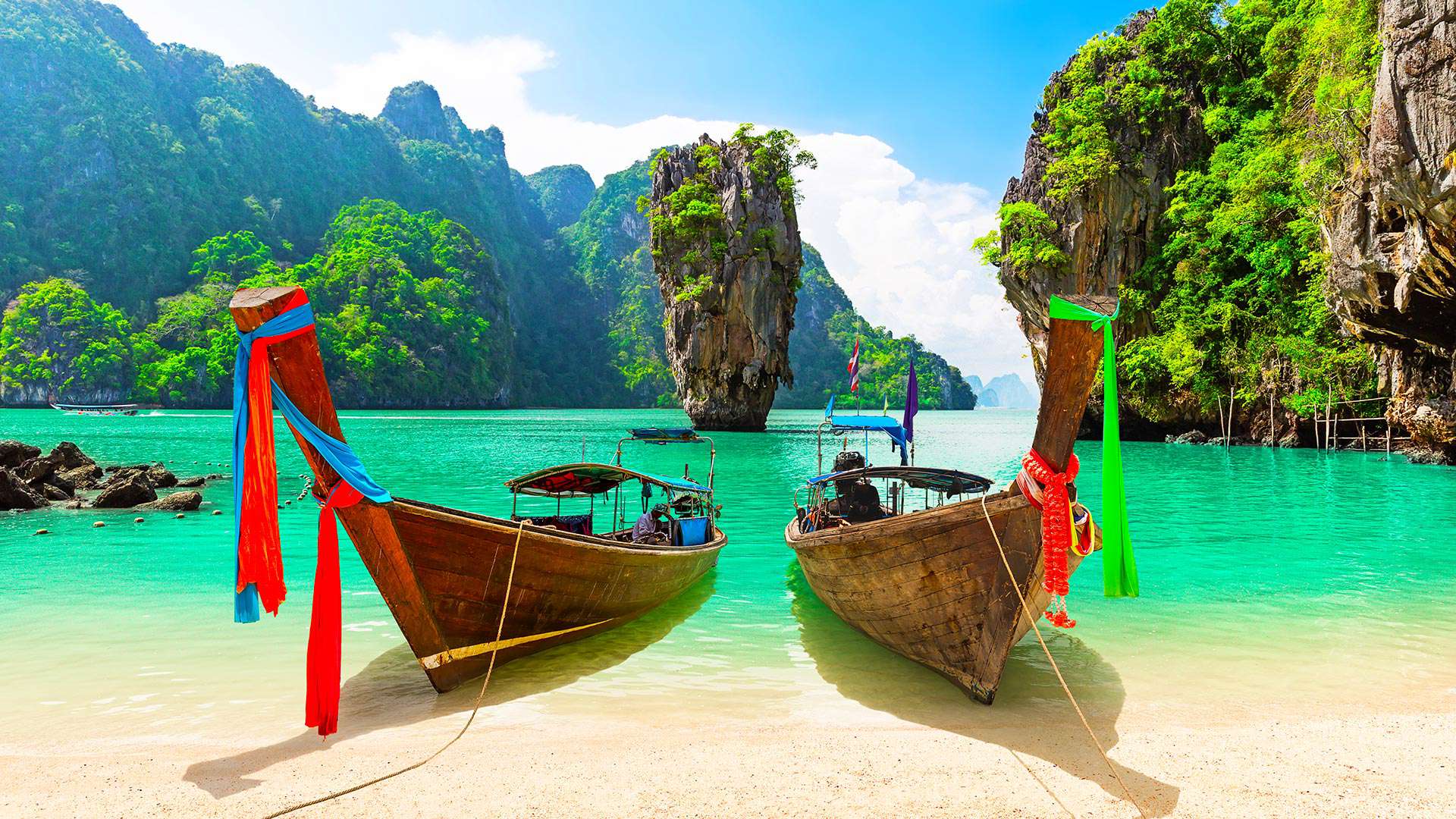 1920X1080 Phuket Local Boats