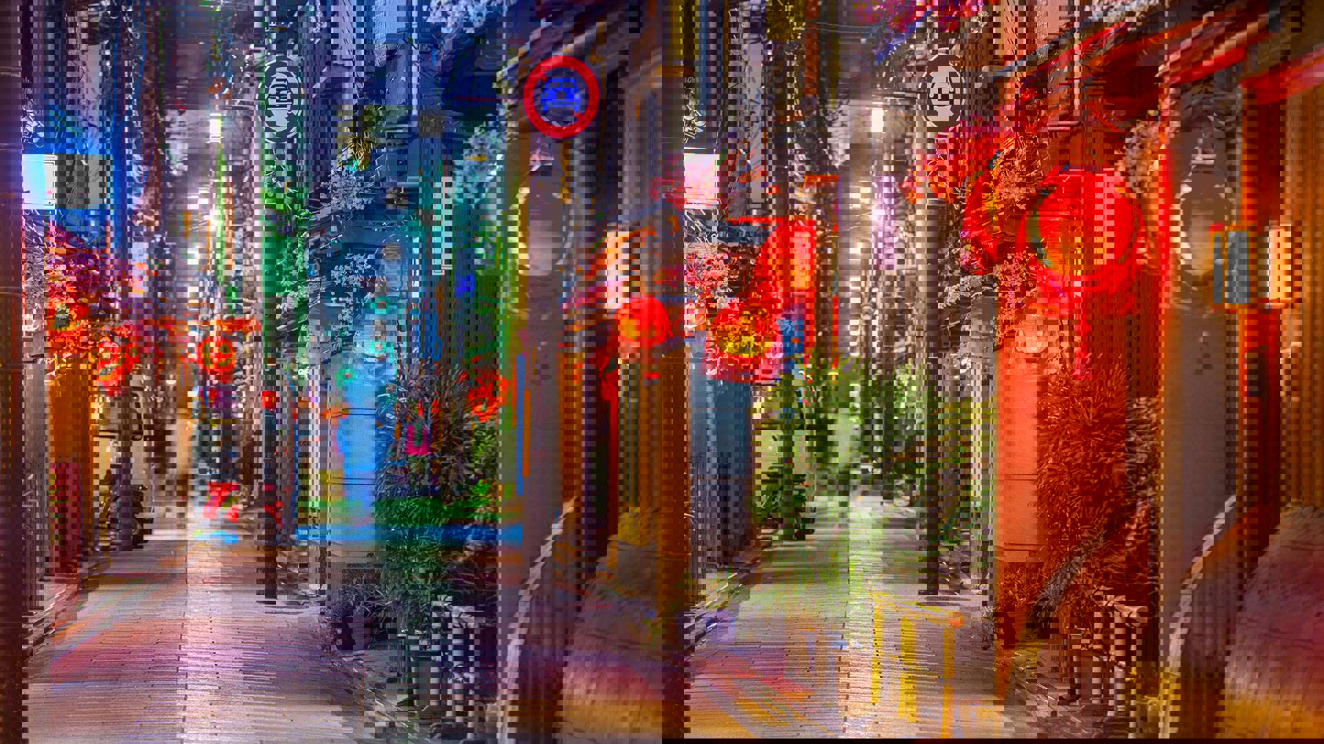 1920X1080 Evening Street Japan