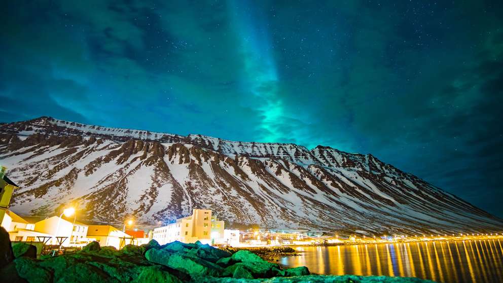 Isafjordur Westfjord Stjernehimmel