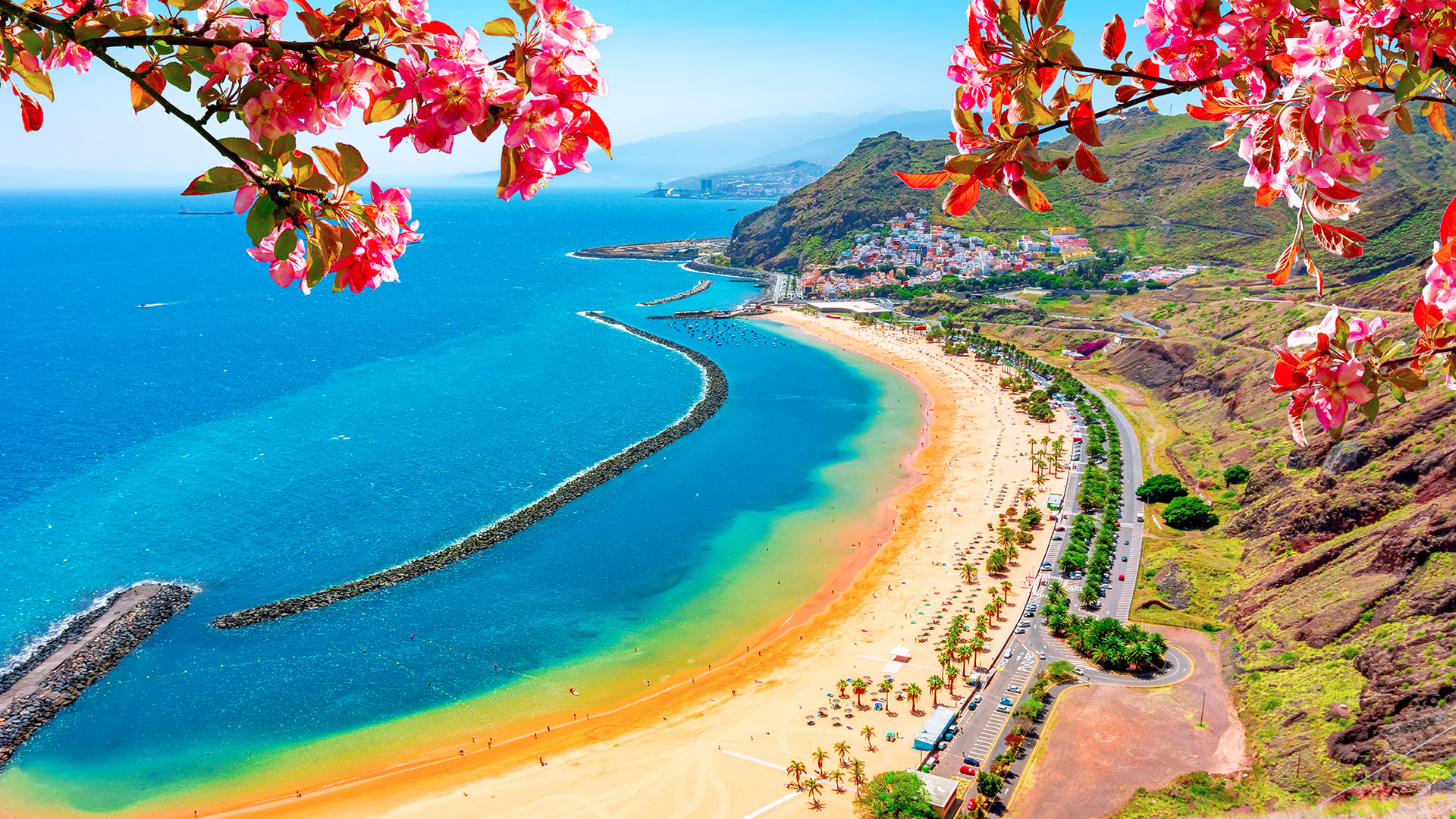 1920X1080 Tenerife Las Teresitas Beach