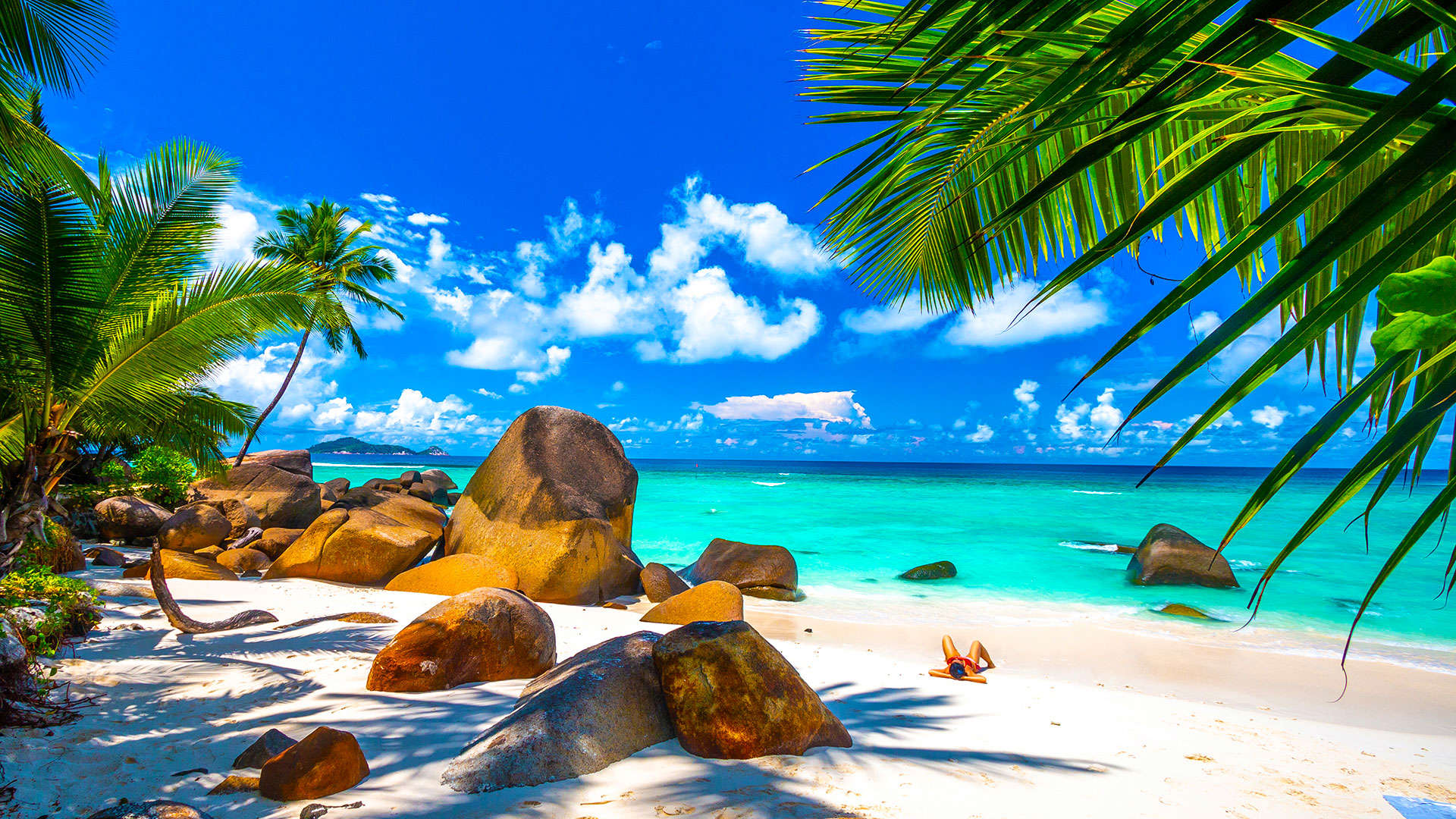1920X1080 Seychellerne Flot Strand
