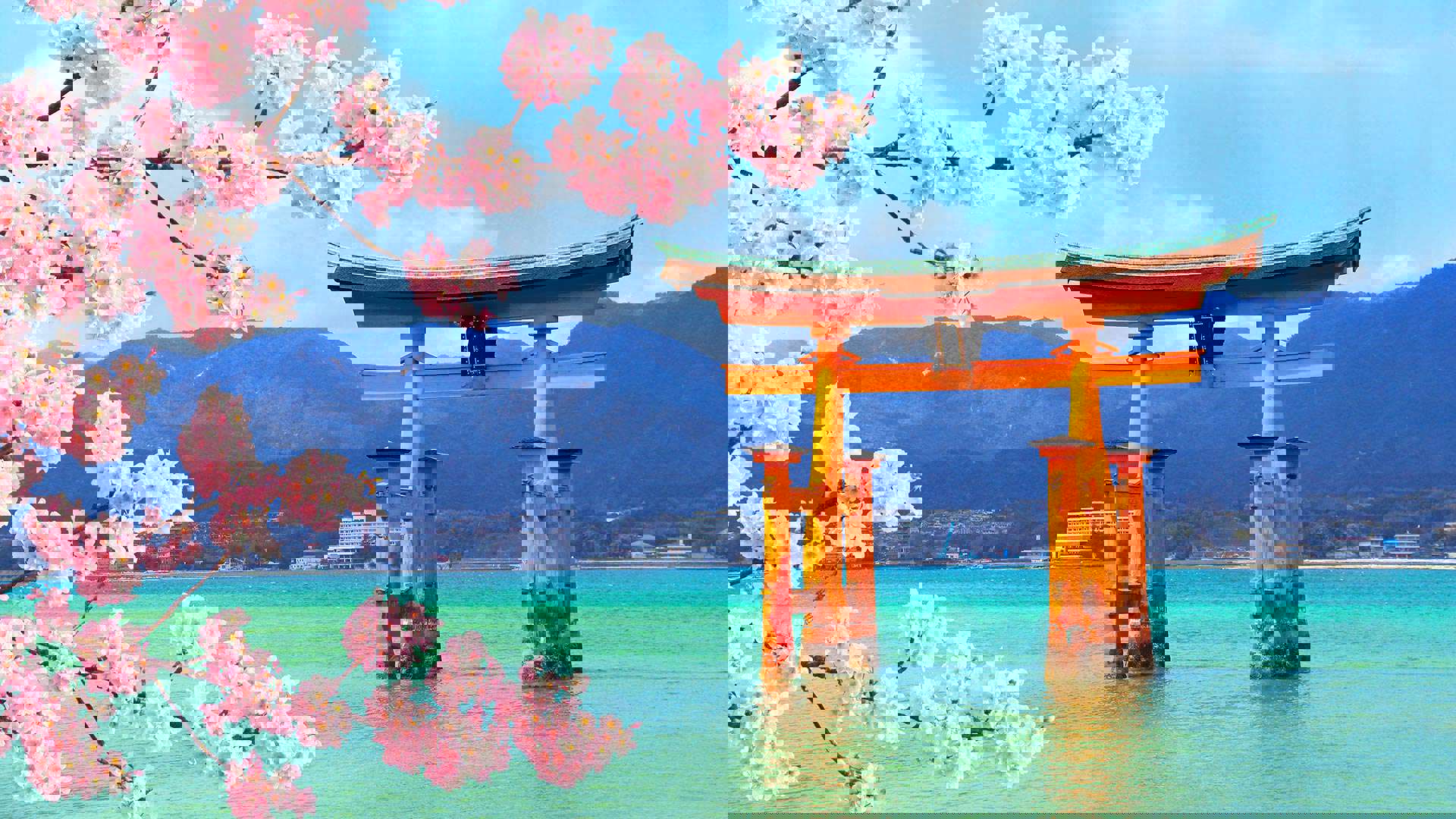 1920X1080 Hiroshima Floating Torii Gate