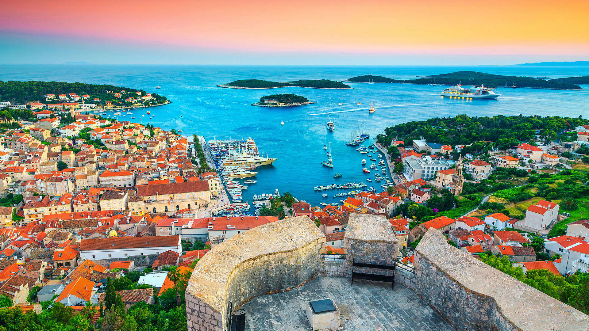 1920X1080 Hvar Vue Fra Toppen