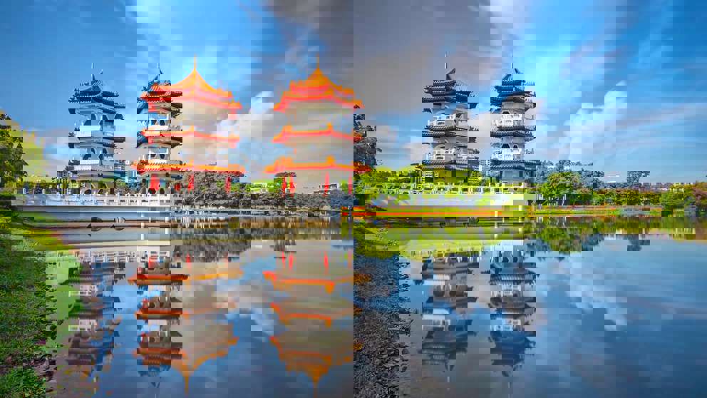 1920X1080 Sinagpore Chinesegarden Twinpagaoda