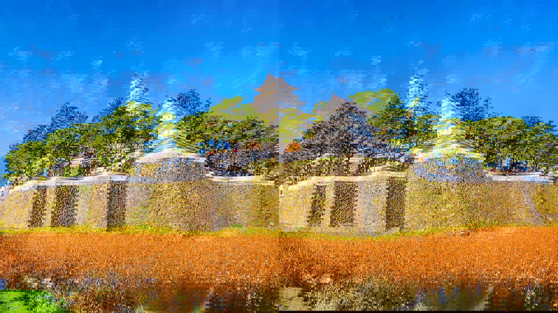 1920X1080 Nagasaki Shimbara Japan Castle