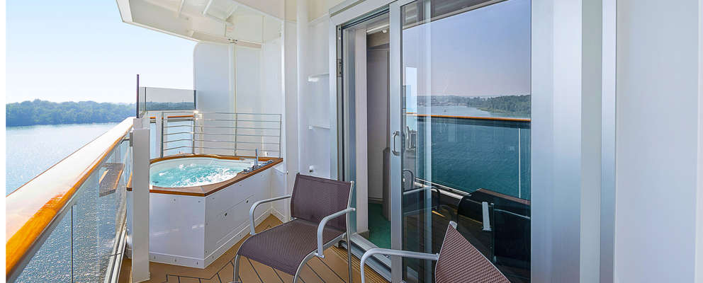 MSC Seaview, suite med spa på balkonen