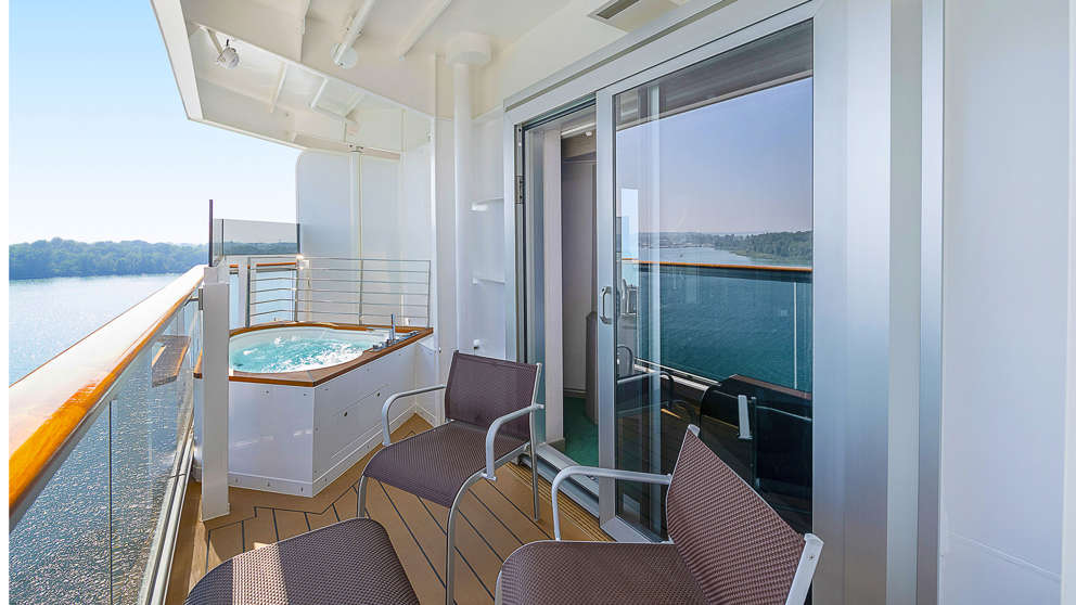 MSC Seaview, suite med spa på balkonen